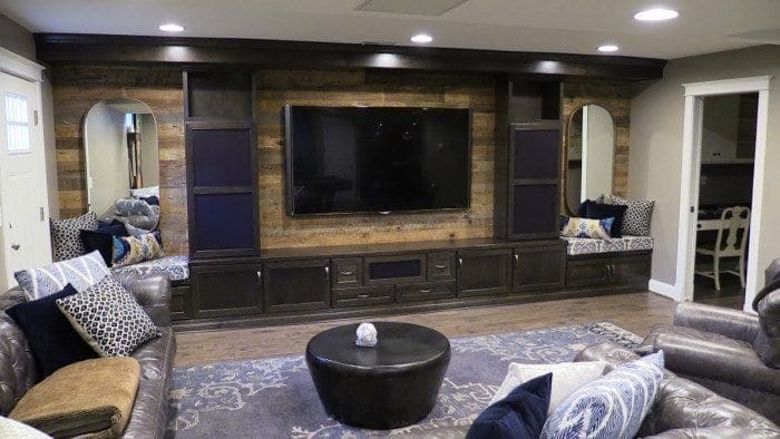 Impressive Media Room by Cabinet Discounters