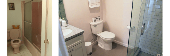 Bathroom Remodel Before & After Photo