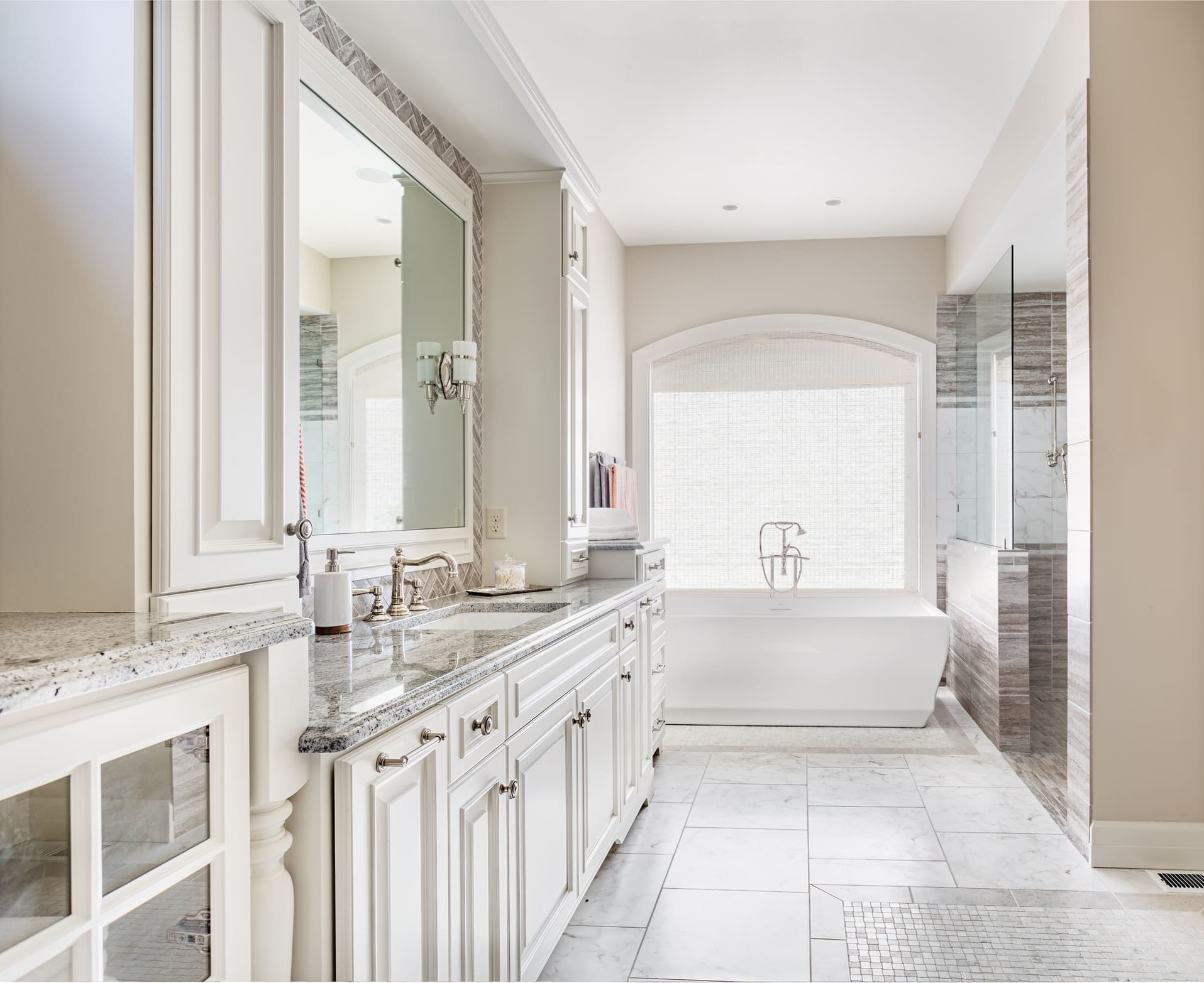Choosing the right countertops and cabinets can significantly impact the overall look and usability of your bathroom.